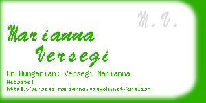marianna versegi business card